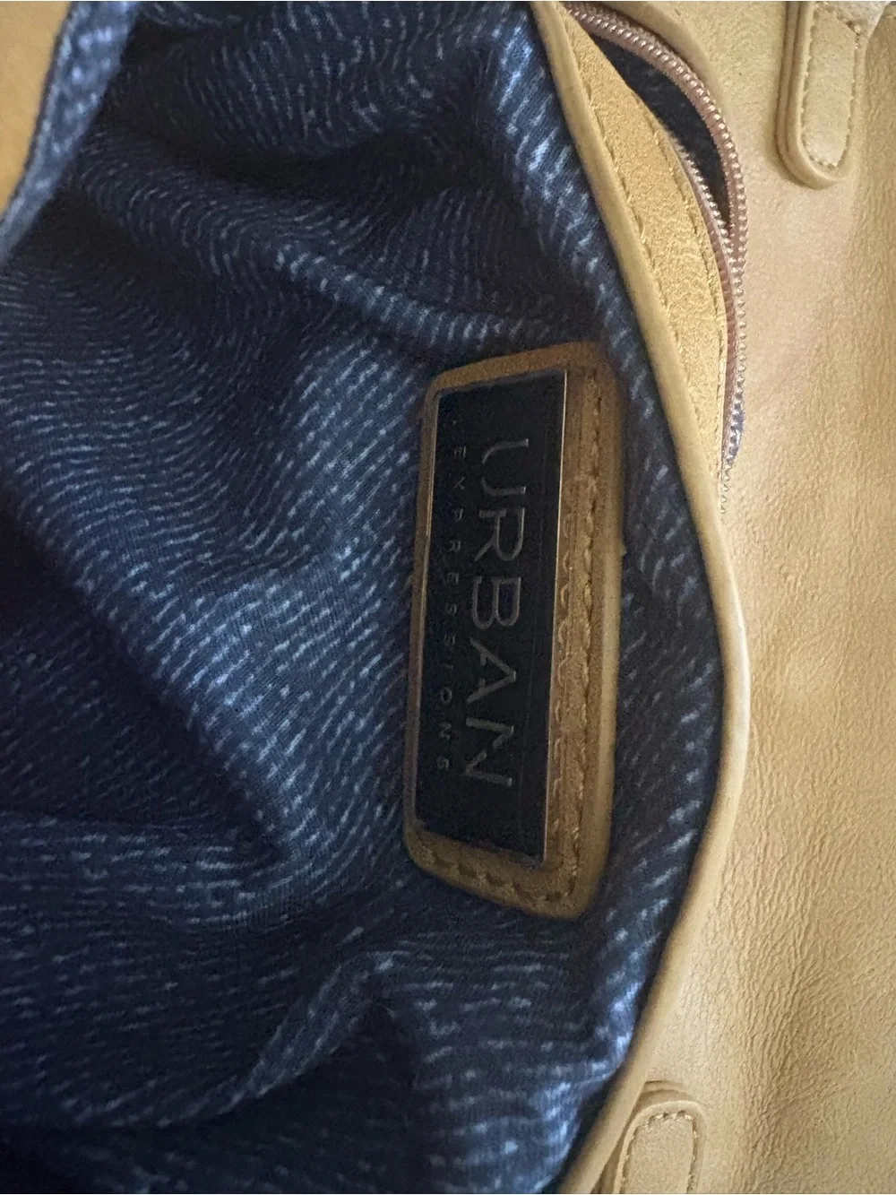 Urban Expressions Gold Satchel Bag